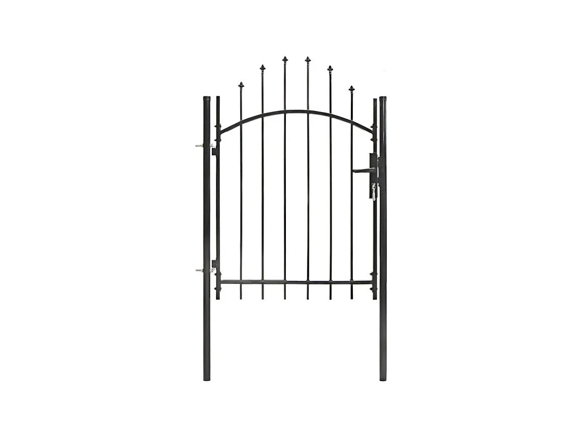 Portail de jardin Acier 1 x 1,75 m Noir