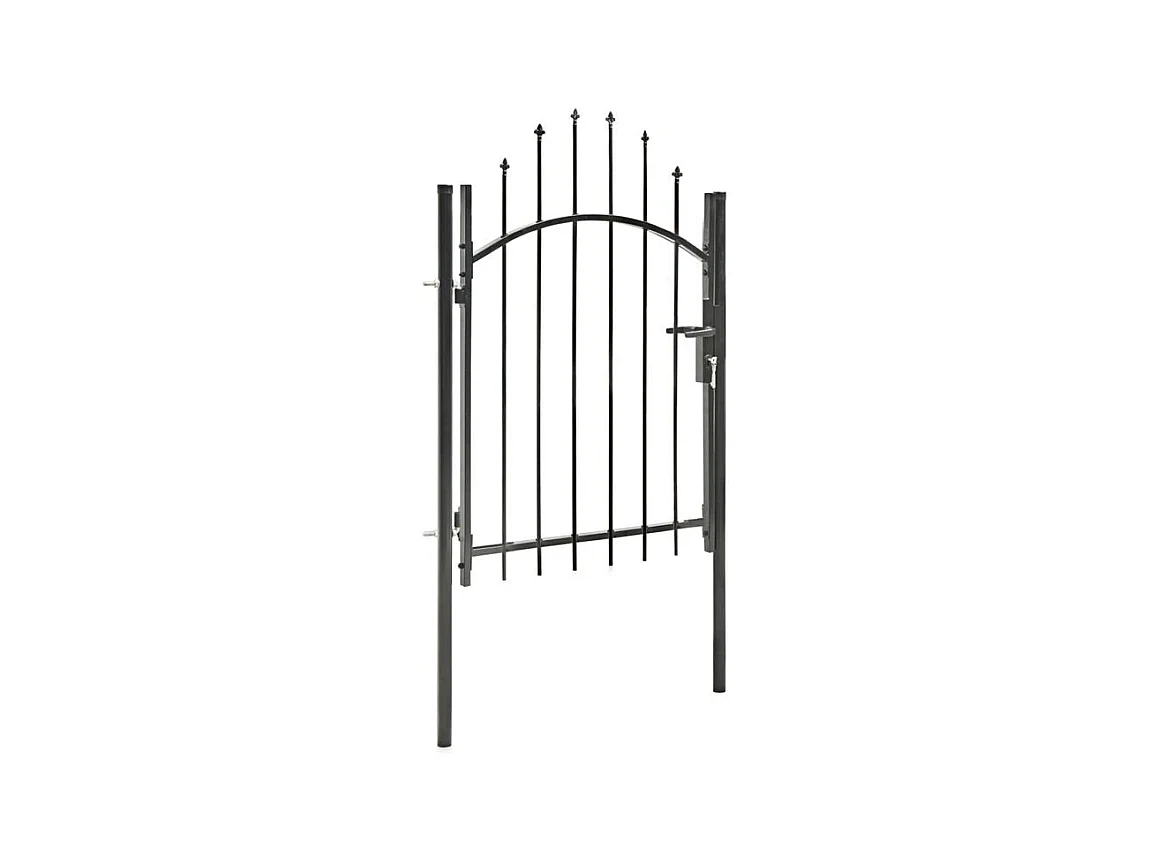 Portail de jardin Acier 1 x 1,75 m Noir