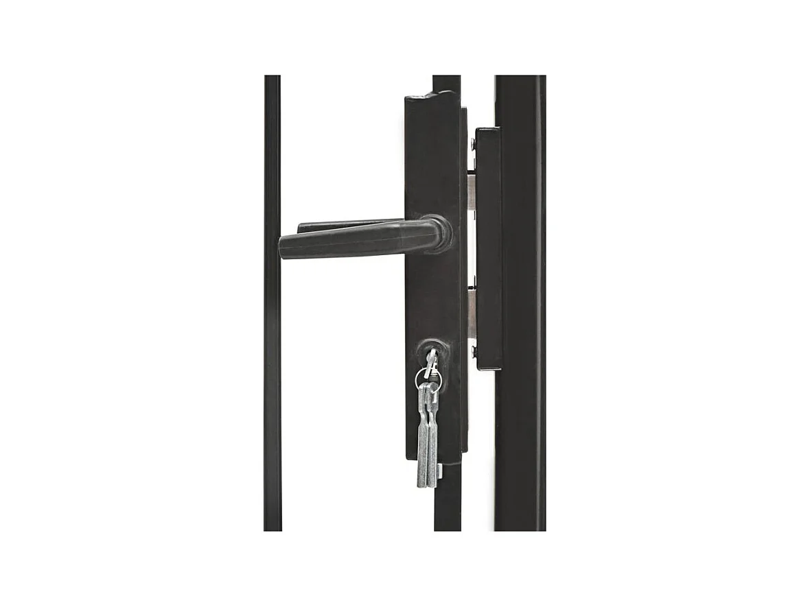 Portail de jardin Acier 1 x 1,75 m Noir