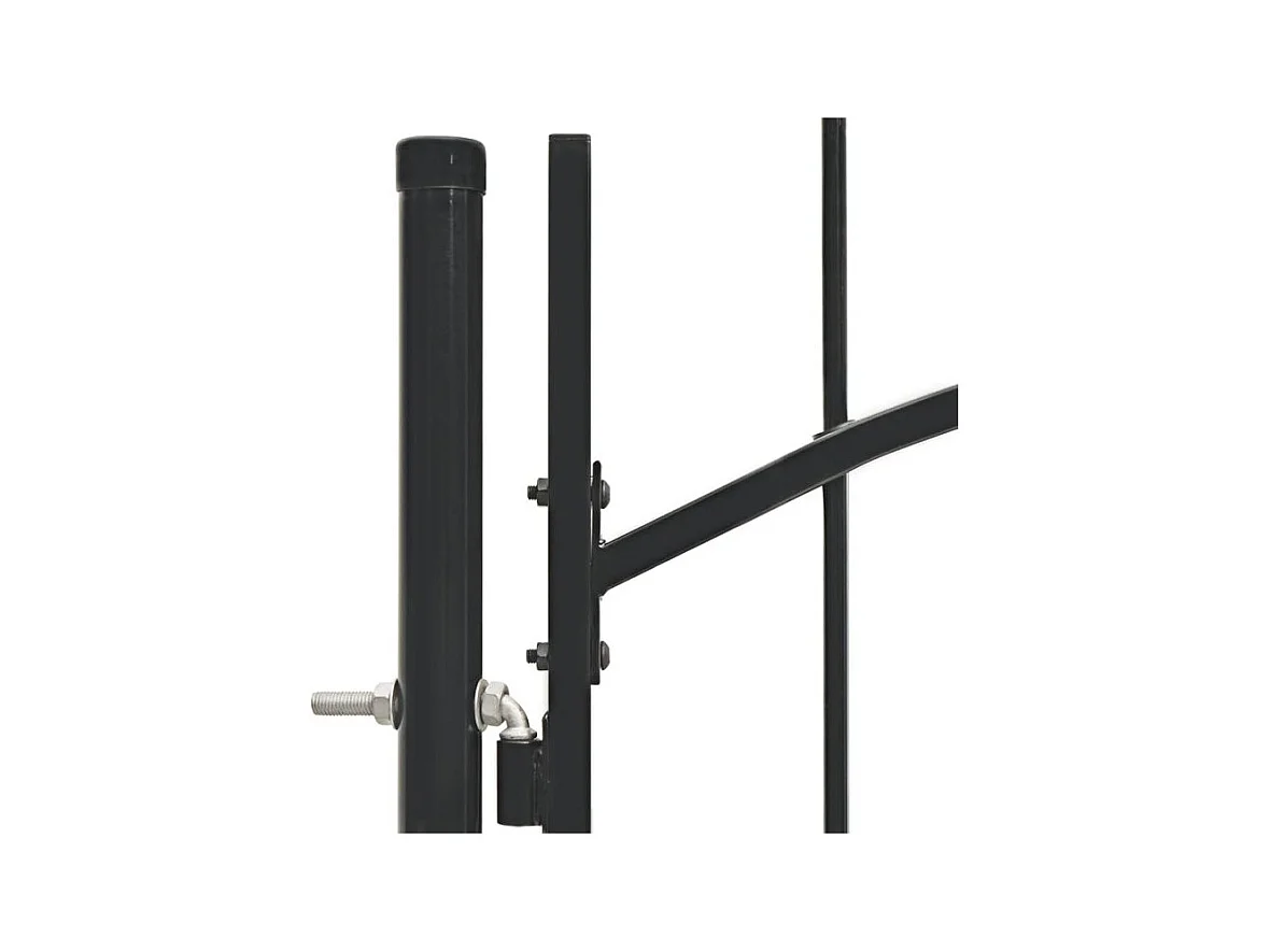 Portail de jardin Acier 1 x 1,75 m Noir