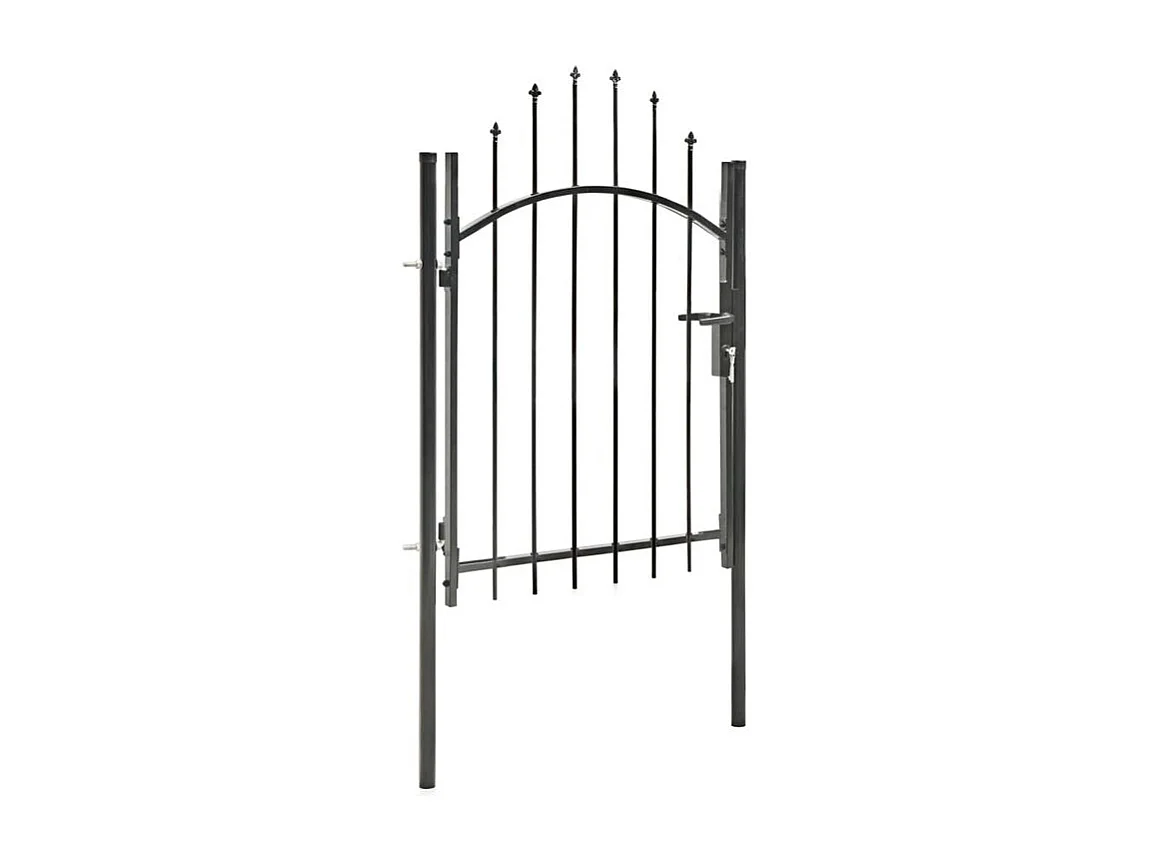 Portail de jardin Acier 1 x 1,75 m Noir