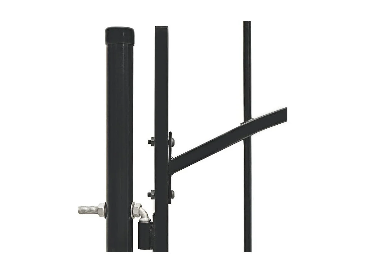Portail de jardin Acier 1 x 1,75 m Noir