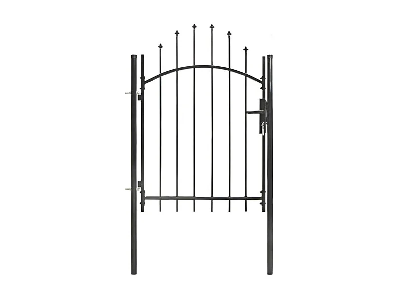 Portail de jardin Acier 1 x 1,75 m Noir