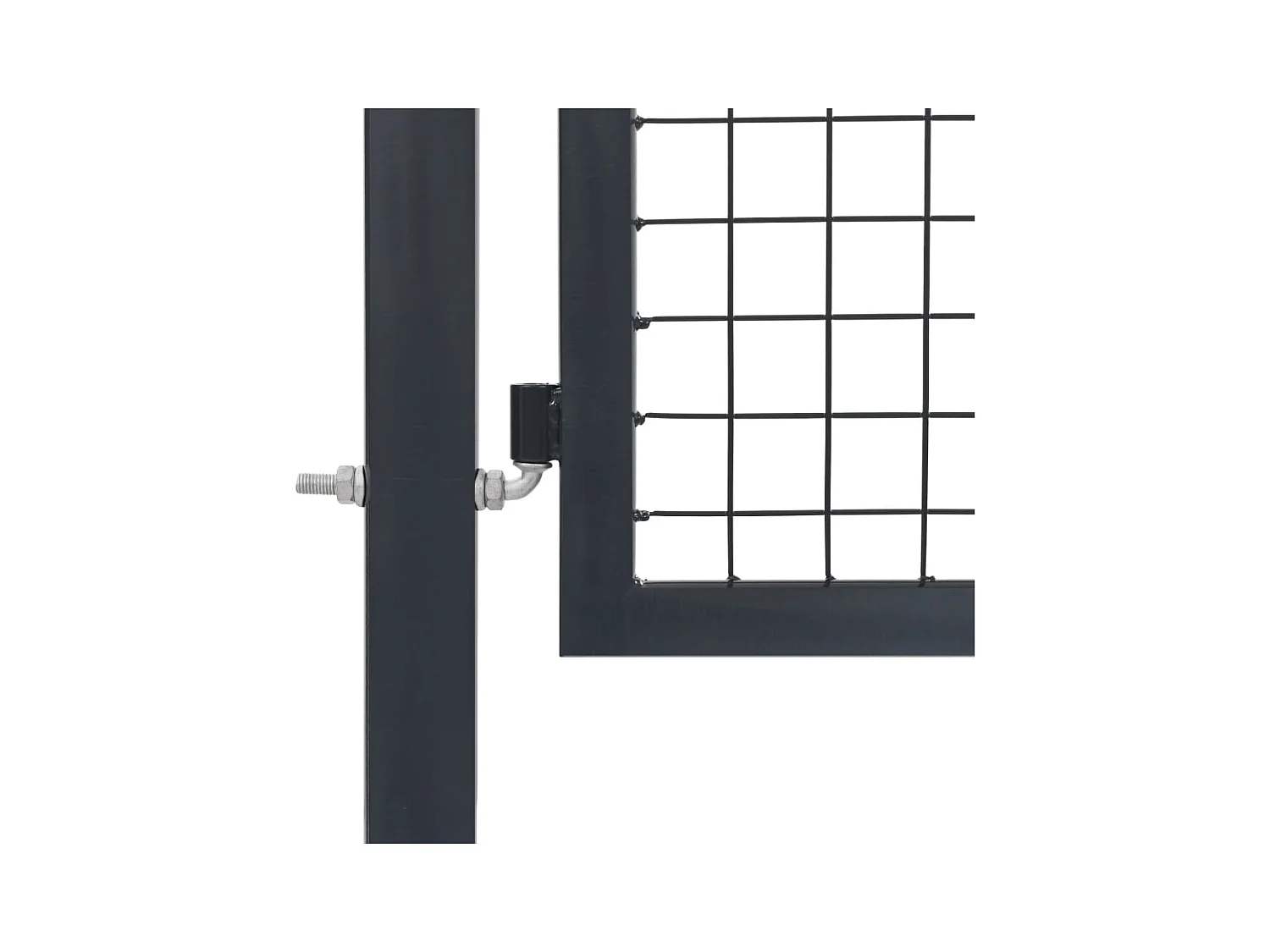 Portillon avec poteaux Acier 350x140 Anthracite