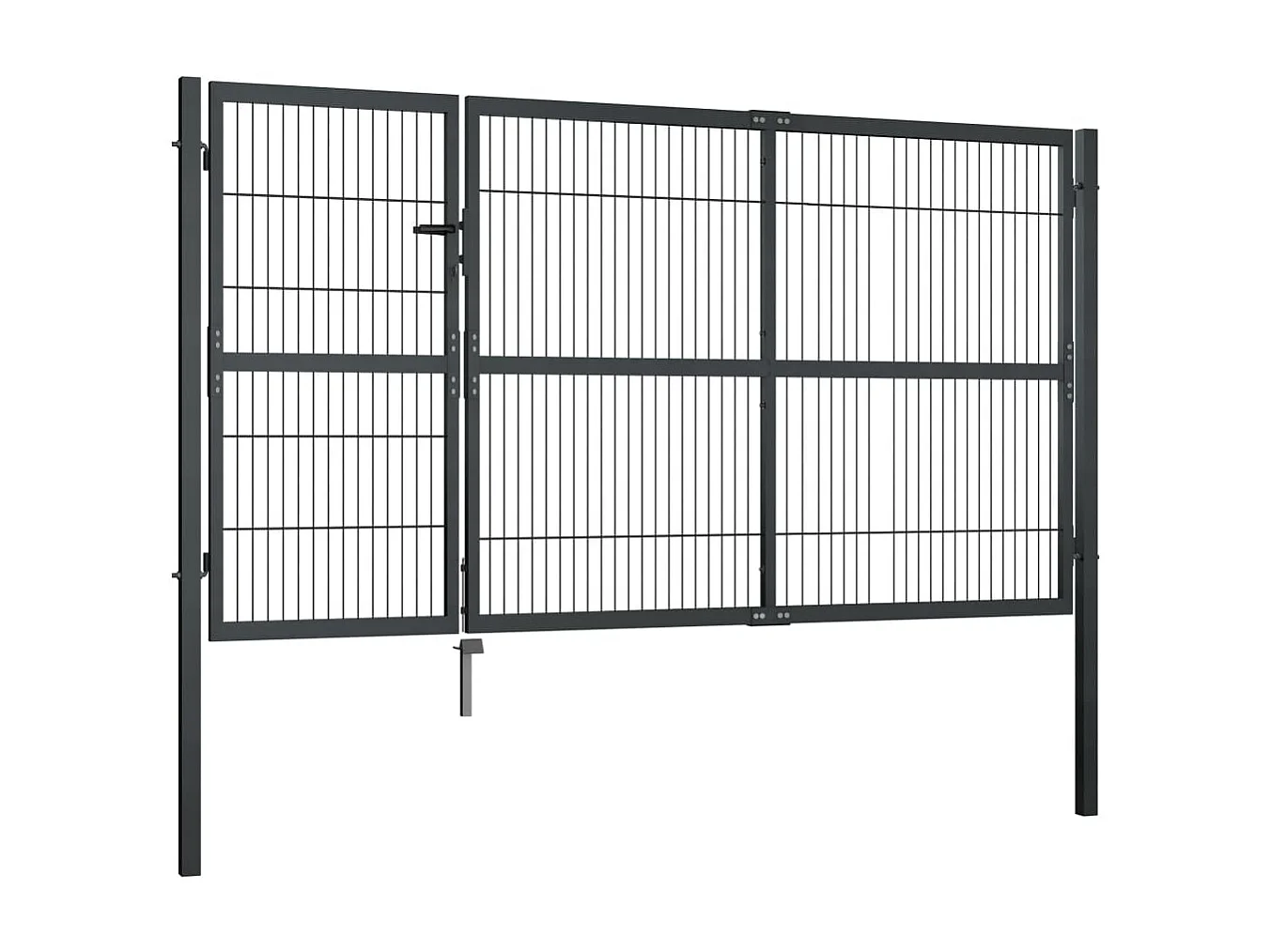 Portillon avec poteaux Acier 350x140 Anthracite