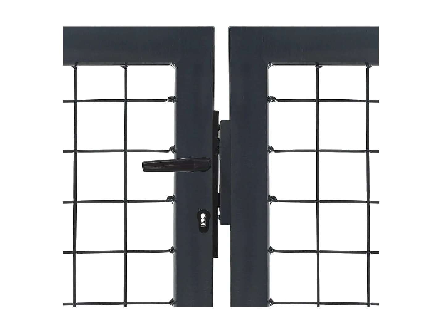 Portillon avec poteaux Acier 350x140 Anthracite