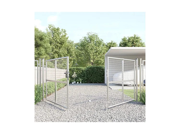 Portal de jardin maille argenté 300x175 acier galvanisé