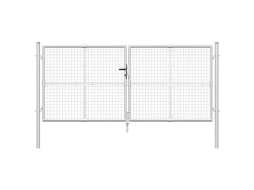 Portal de jardin maille argenté 300x175 acier galvanisé