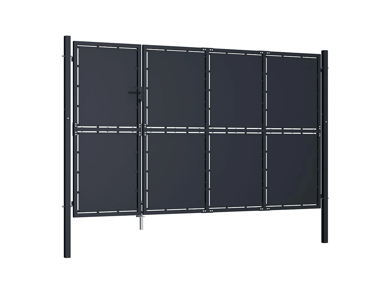 Portail de jardin Acier 350x150 Anthracite