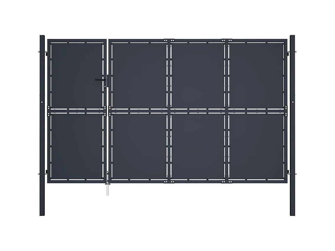 Portail de jardin Acier 350x150 Anthracite