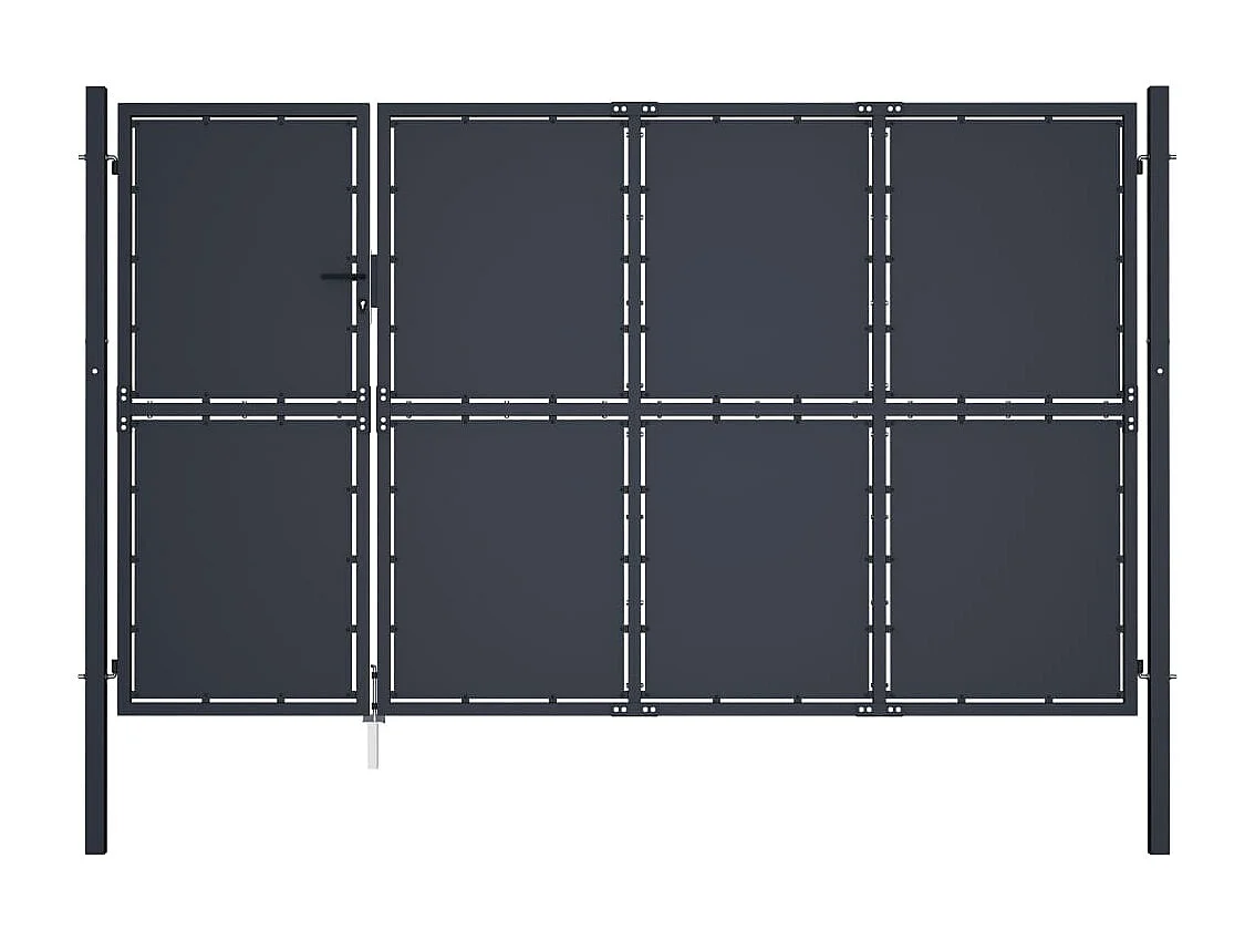 Portail de jardin Acier 350x150 Anthracite