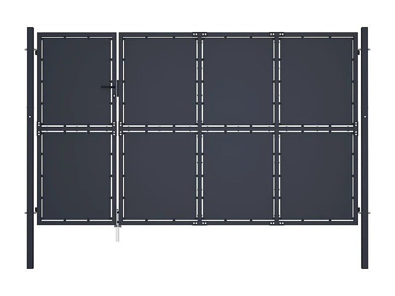 Portail de jardin Acier 350x150 Anthracite