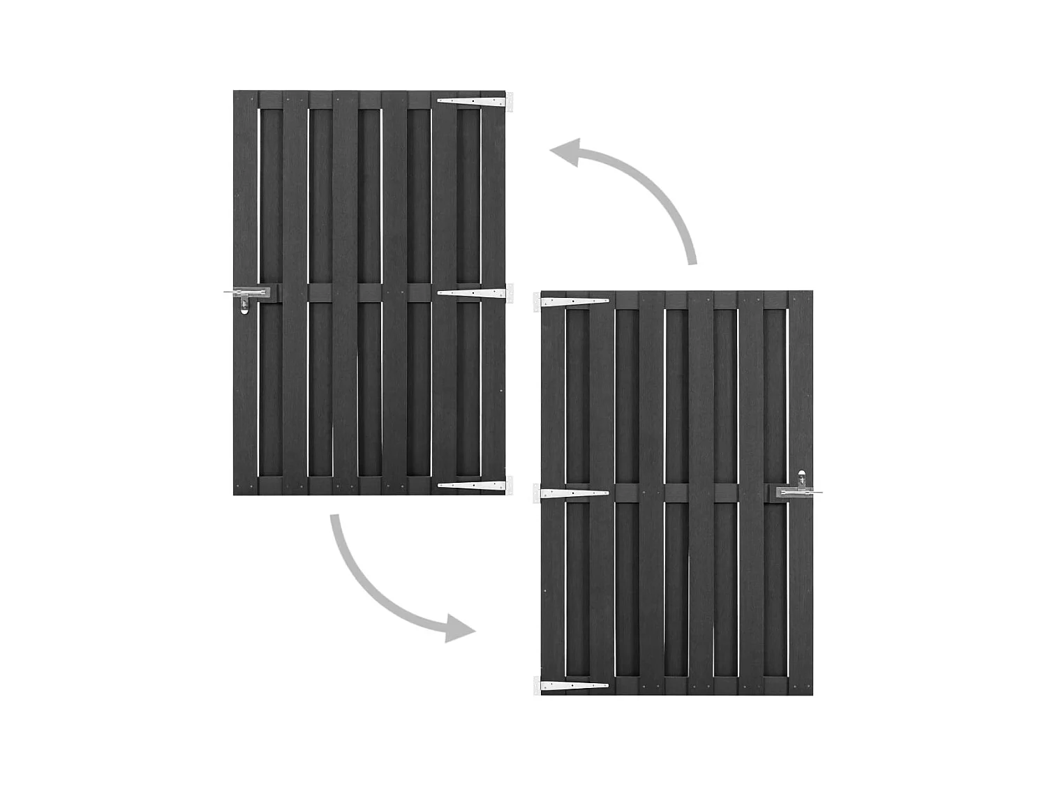 Portillon WPC 100x150 Gris