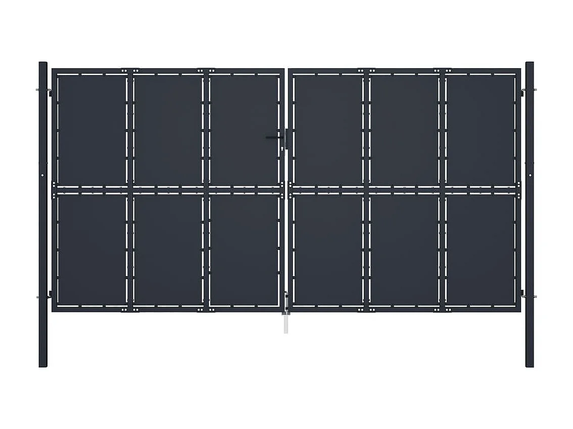 Portail de jardin Acier 400x200 Anthracite 2