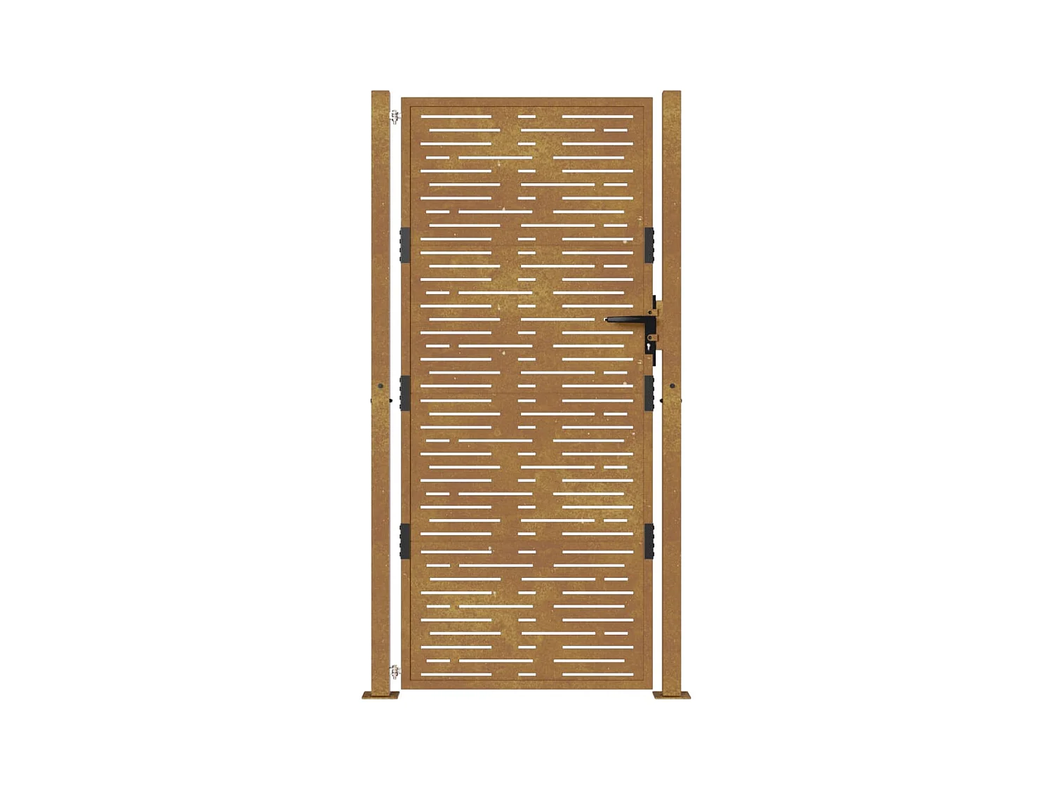 Portail de jardin 105x180 acier corten conception de carré