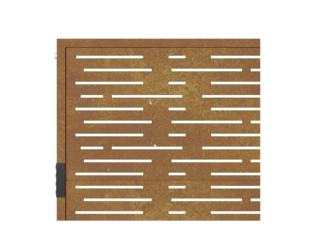 Portail de jardin 105x180 acier corten conception de carré