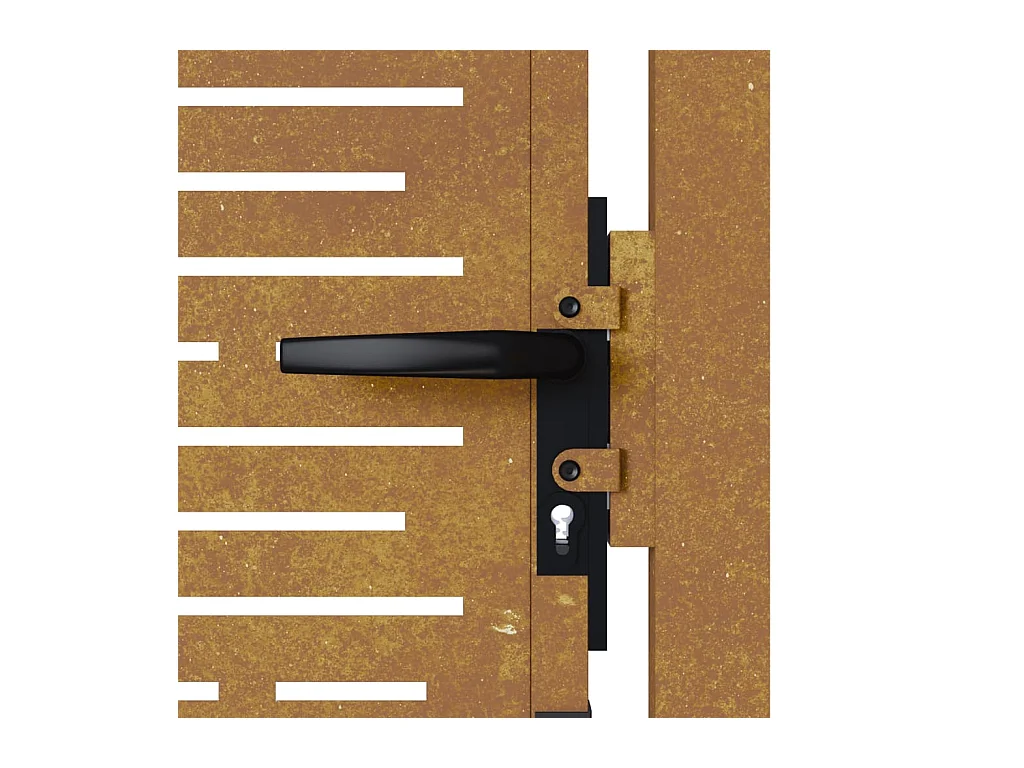 Portail de jardin 105x180 acier corten conception de carré