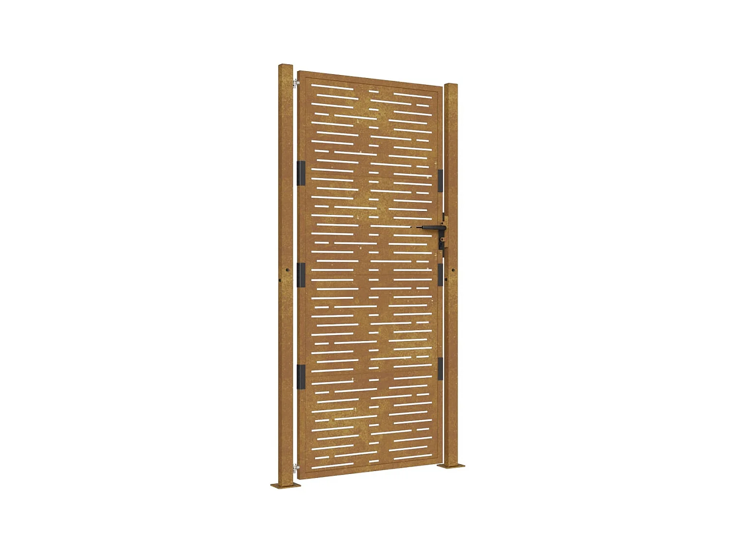 Portail de jardin 105x180 acier corten conception de carré