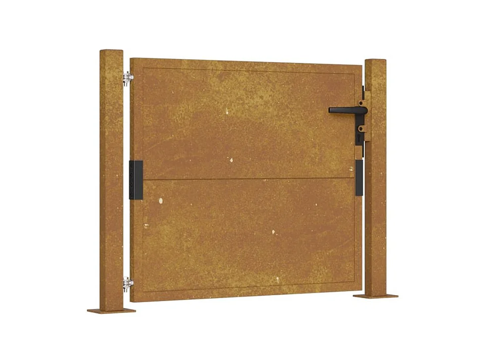 Portail de jardin 105x105 acier corten