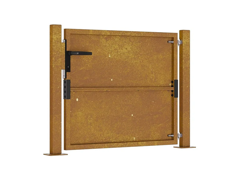 Portail de jardin 105x105 acier corten