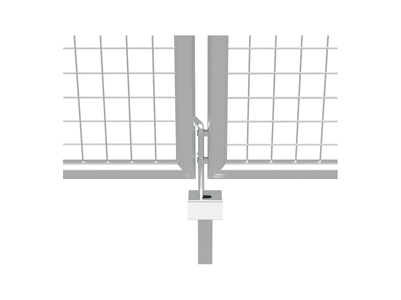 Porte de jardin Acier galvanisé 415x200 Argenté