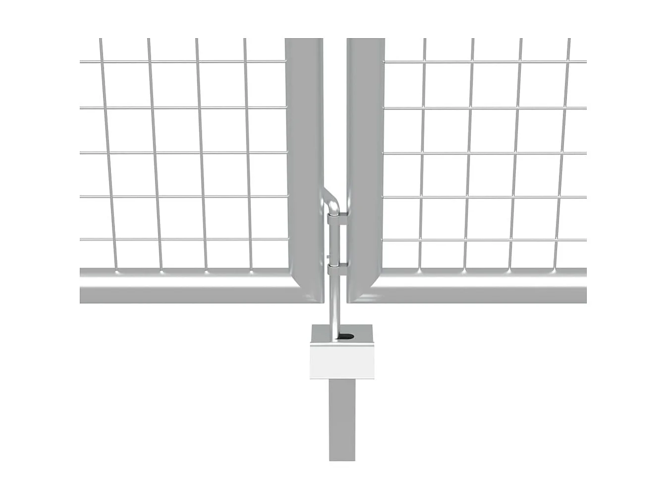 Porte de jardin Acier galvanisé 415x200 Argenté