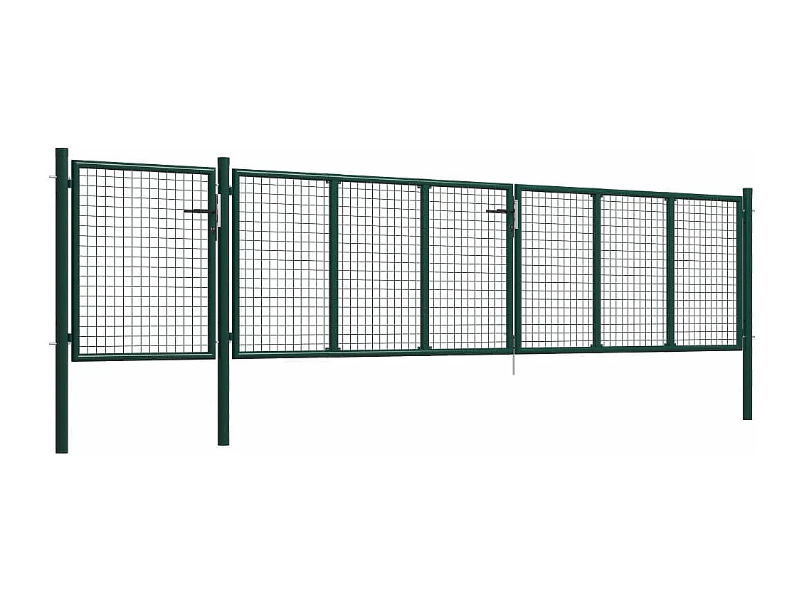 Portail de jardin Acier 500x75 Vert
