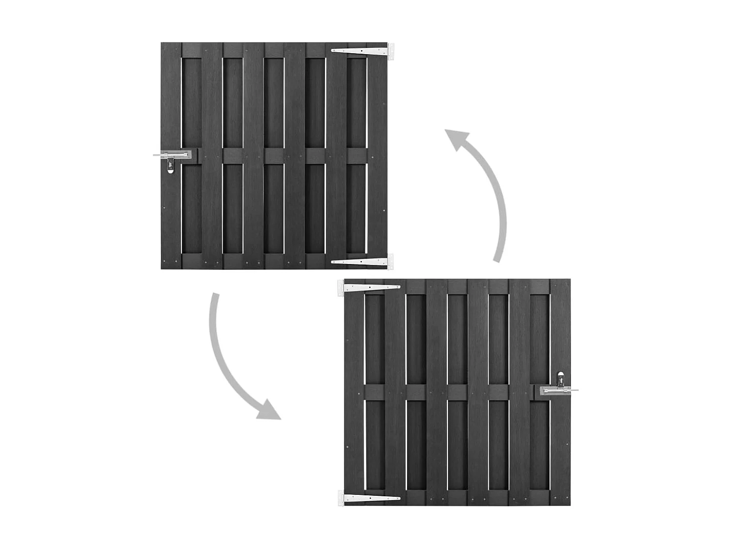 Portillon WPC 100x100 Gris