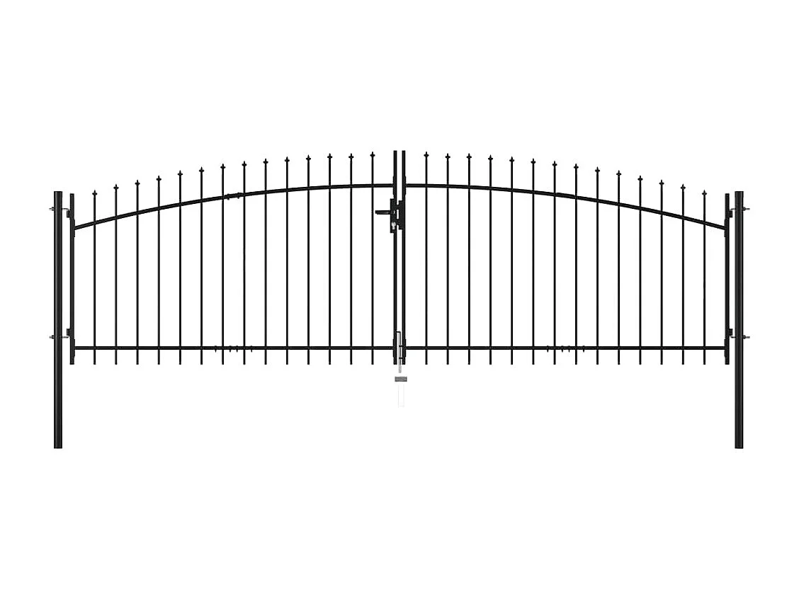 Double portail avec haut sous forme de lance 400x200