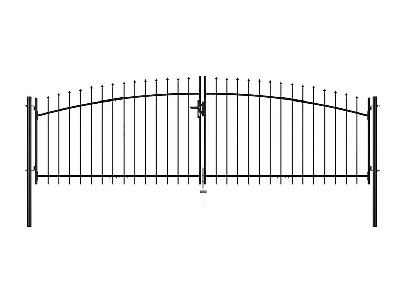 Double portail avec haut sous forme de lance 400x200