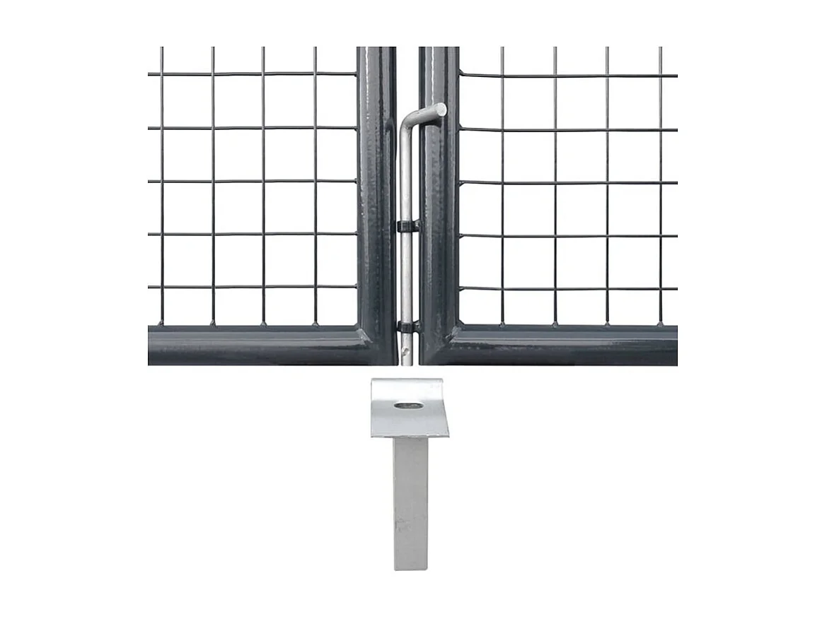 Portal de jardin maille anthracite 300x175 acier galvanisé