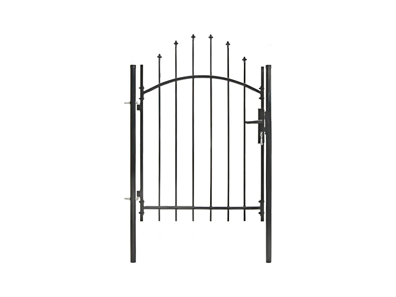 Portail de jardin Acier 1 x 1,5 m Noir