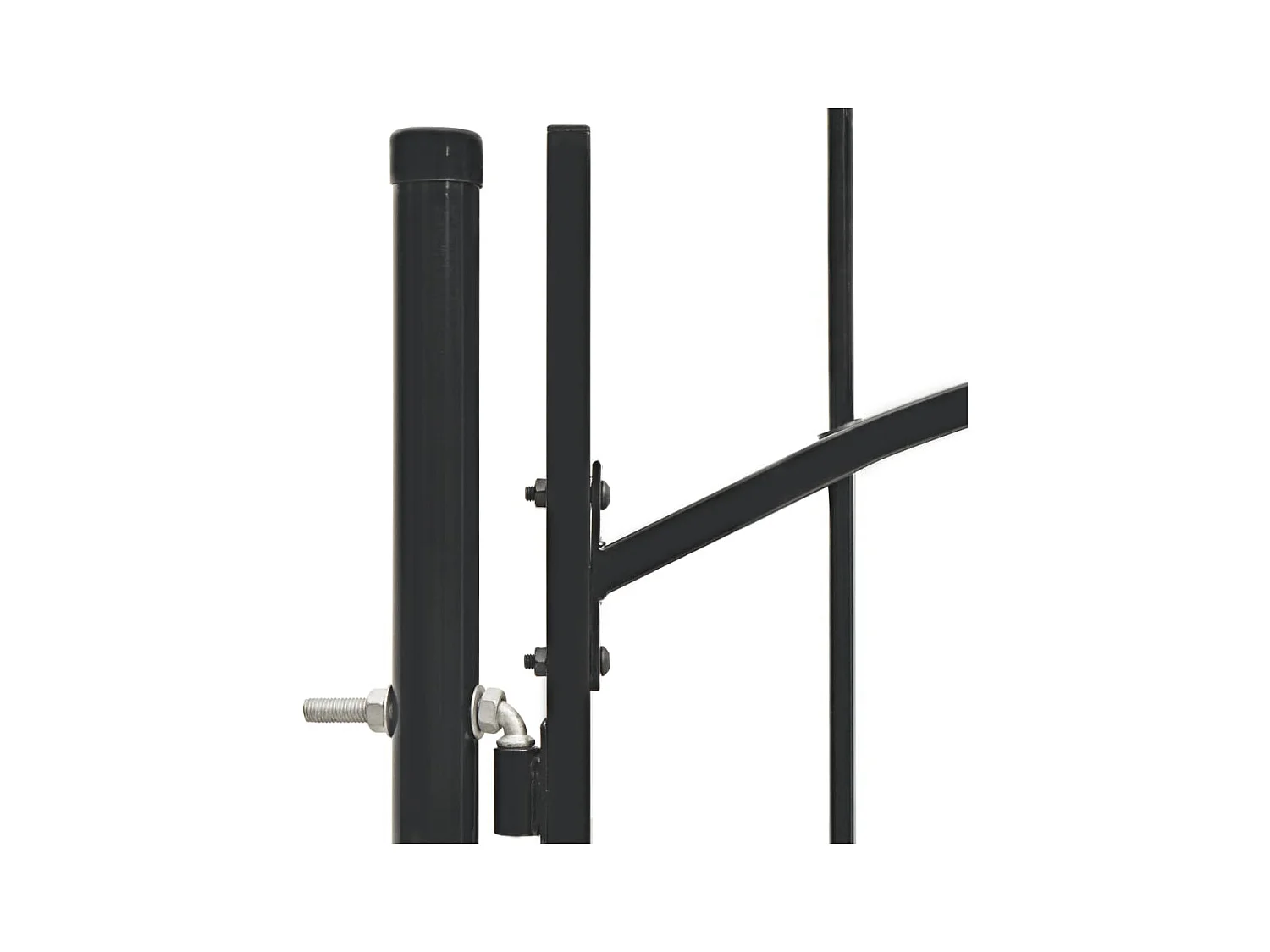 Portail de jardin Acier 1 x 1,5 m Noir