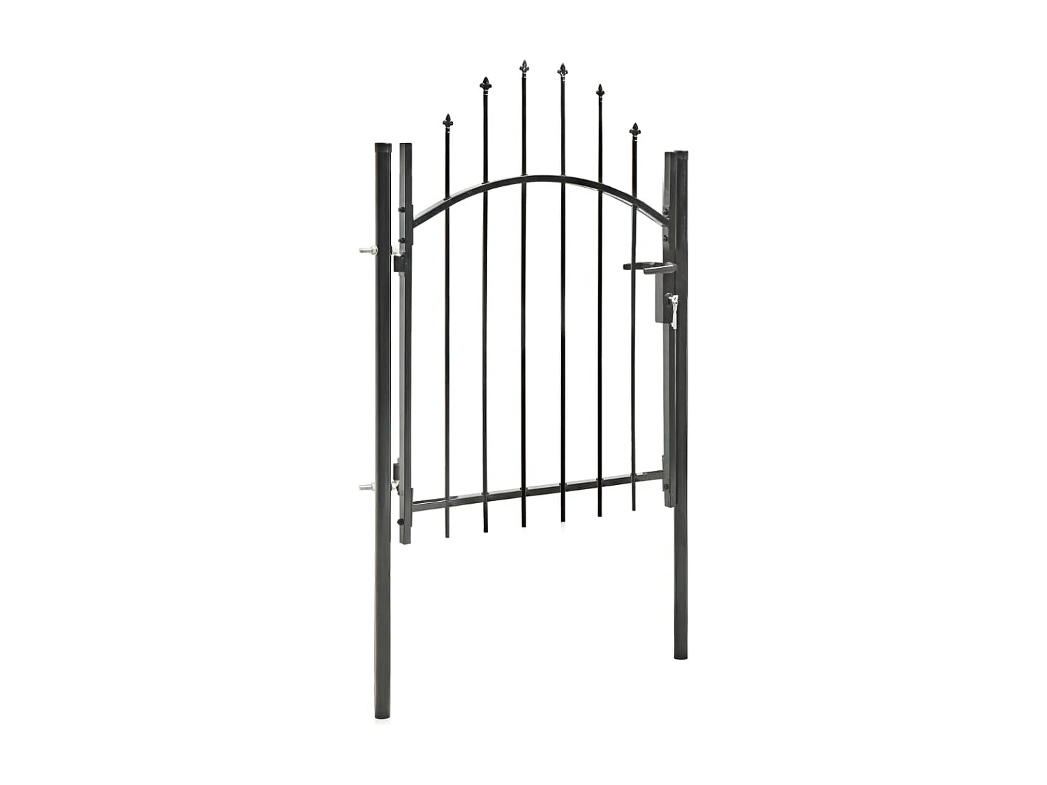 Portail de jardin Acier 1 x 1,5 m Noir