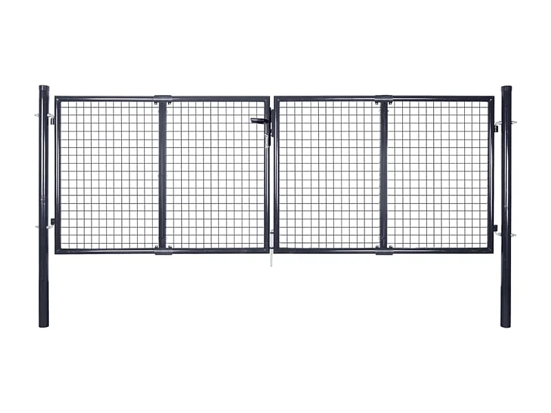 Portail en maille Acier galvanisé 289x100 Gris