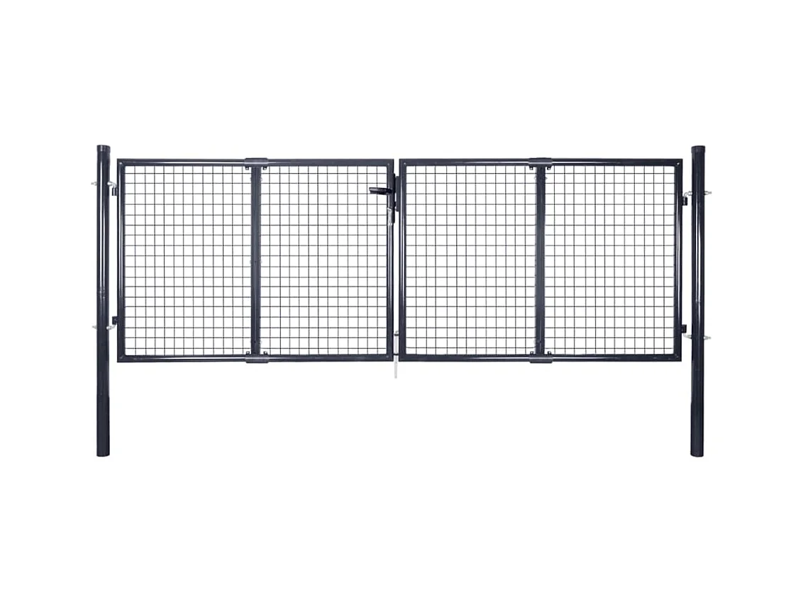 Portail en maille Acier galvanisé 289x100 Gris
