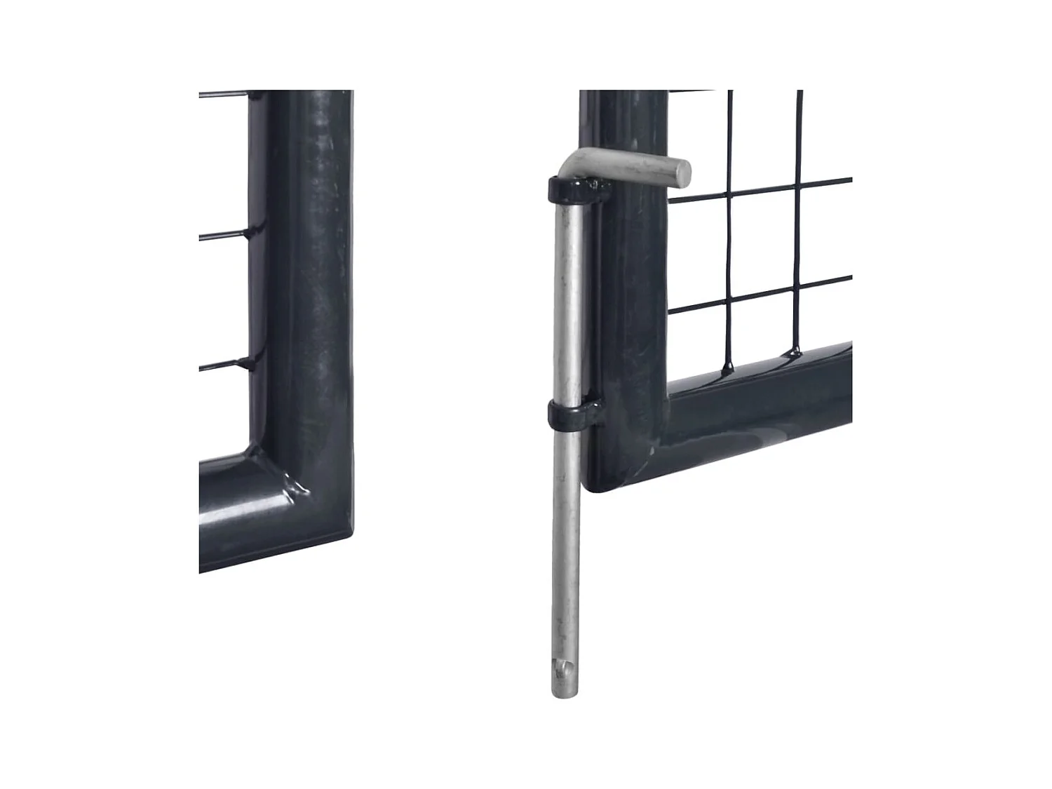 Portail en maille Acier galvanisé 289x100 Gris