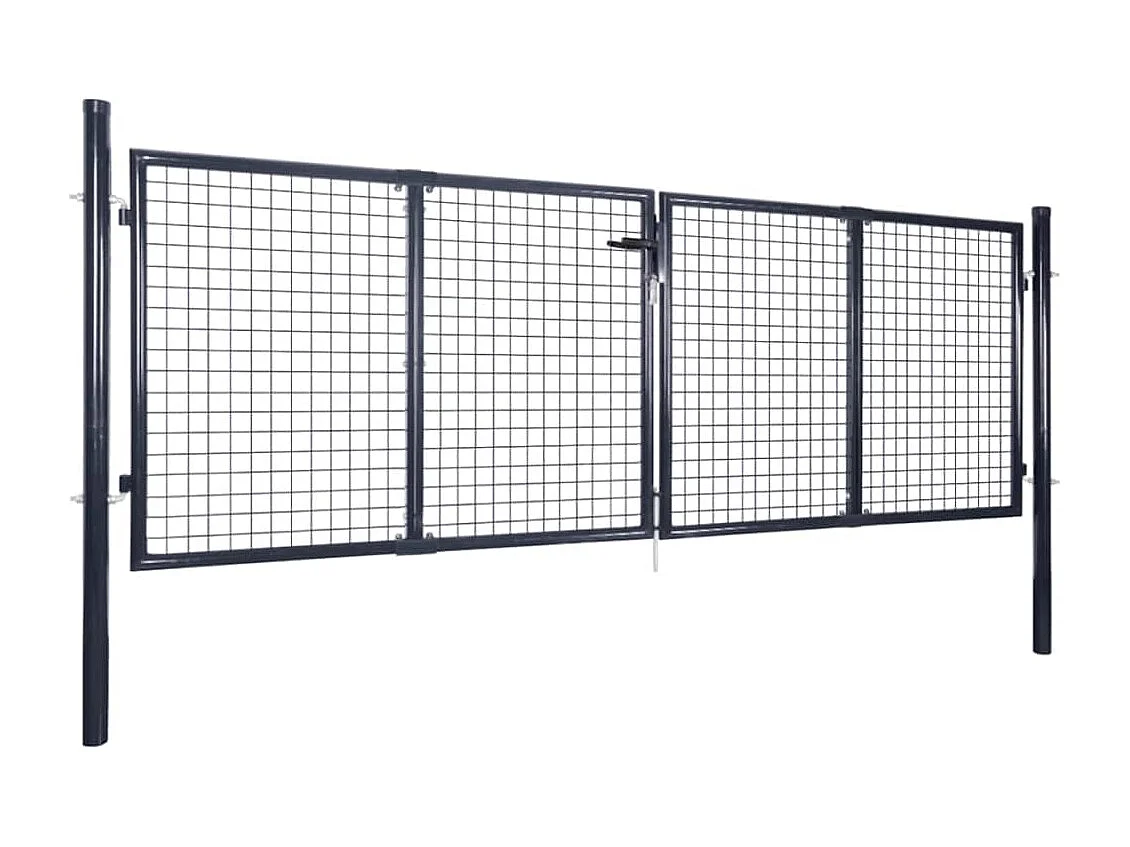 Portail en maille Acier galvanisé 289x100 Gris