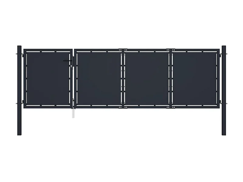 Portail de jardin Acier 350x75 Anthracite
