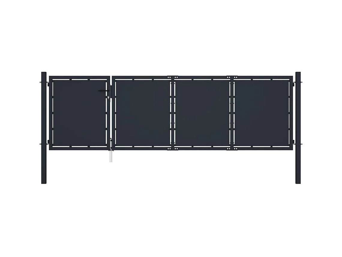 Portail de jardin Acier 350x75 Anthracite