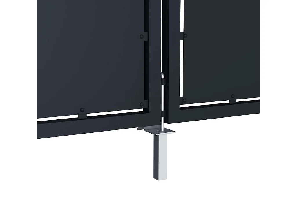 Portail de jardin Acier 350x75 Anthracite