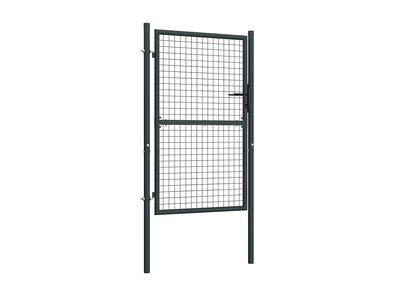 Portail en maille de jardin Acier galvanisé 100x225 Gris