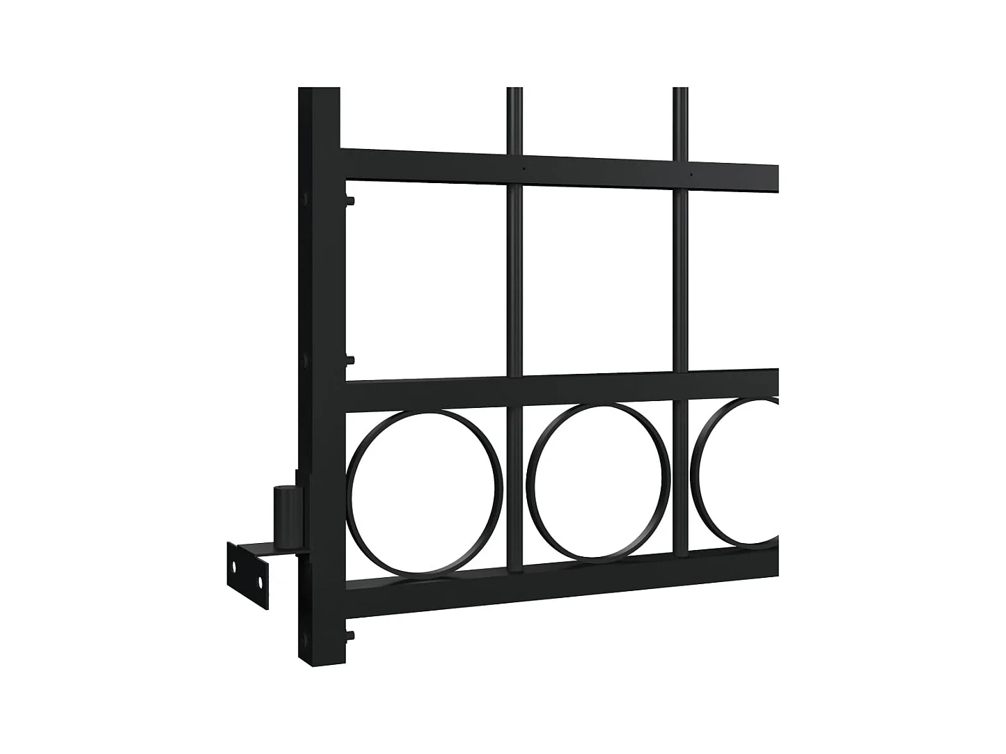 Portail de jardin avec dessus arqué Acier 89x200 Noir