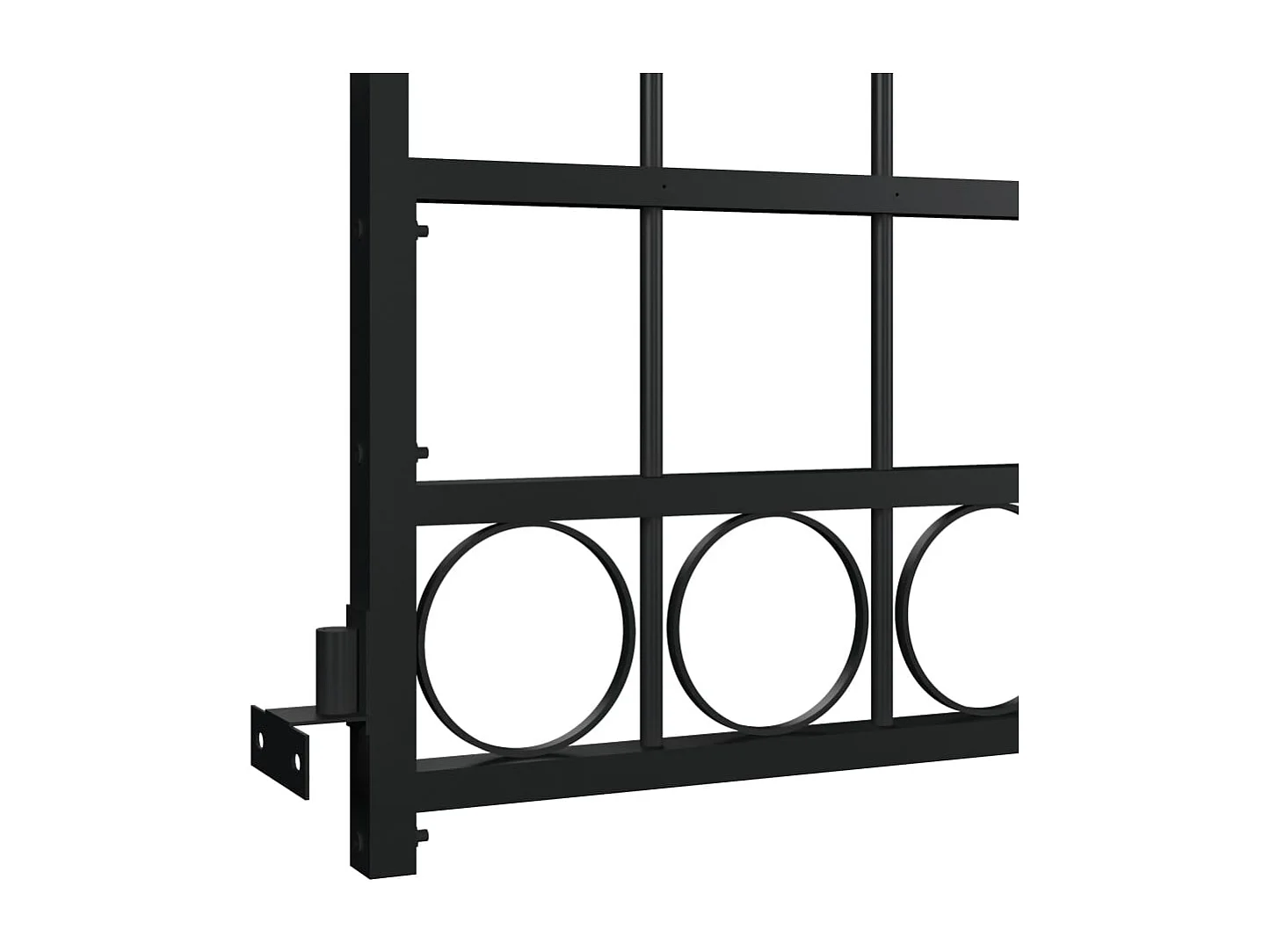 Portail de jardin avec dessus arqué Acier 89x200 Noir