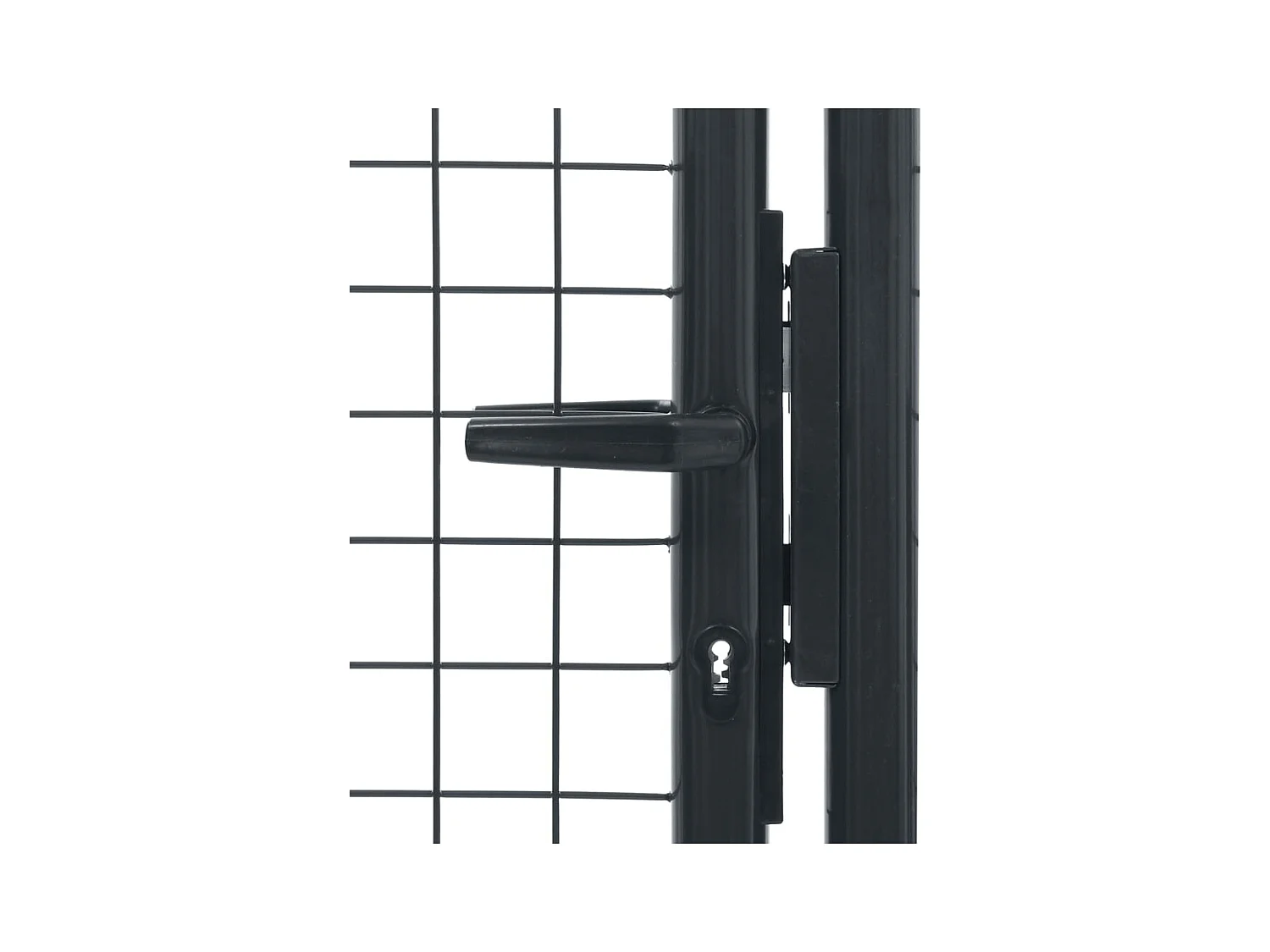 Portail en maille de jardin Acier galvanisé 100x250 Gris