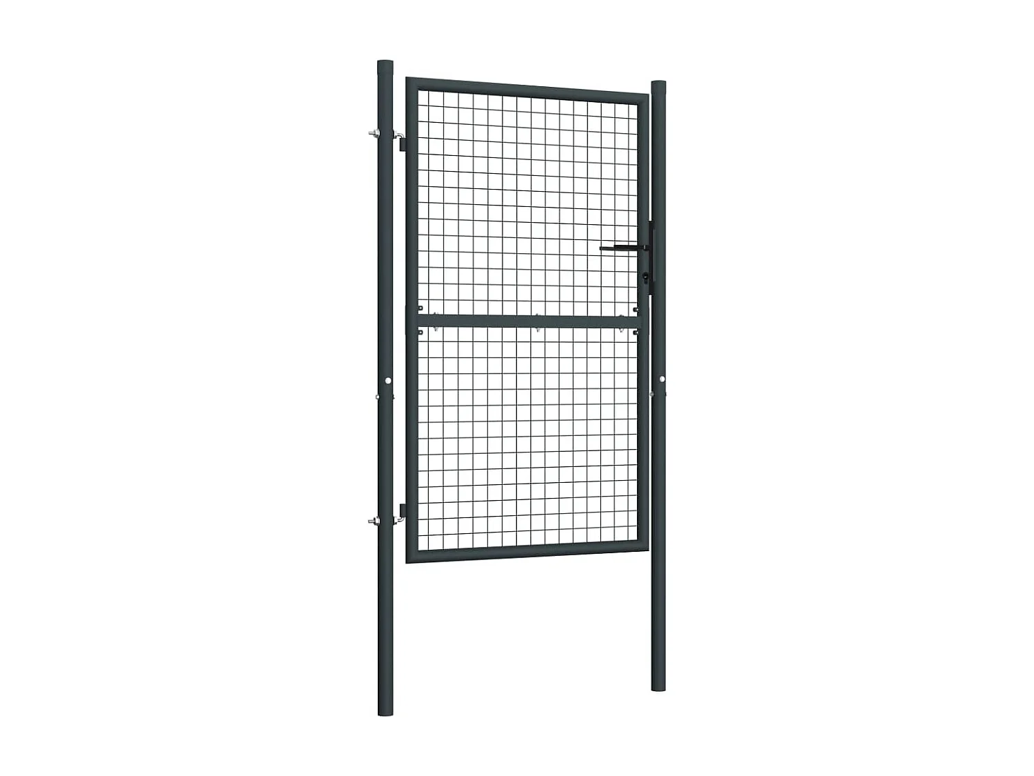 Portail en maille de jardin Acier galvanisé 100x250 Gris