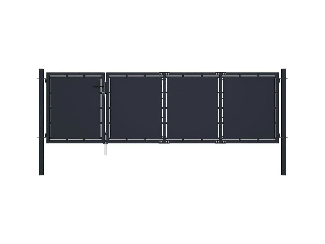 Portail de jardin Acier 350x100 Anthracite