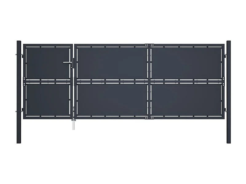Portail de jardin Acier 350x125 Anthracite