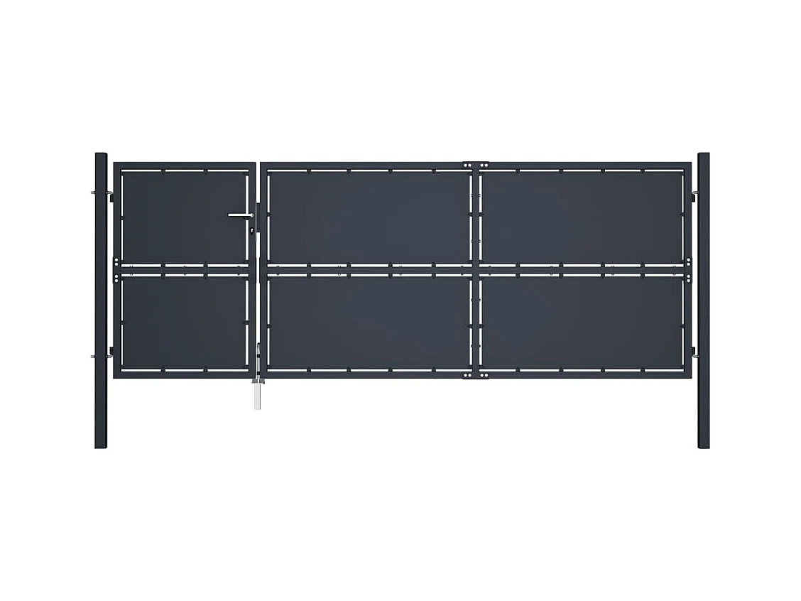 Portail de jardin Acier 350x125 Anthracite