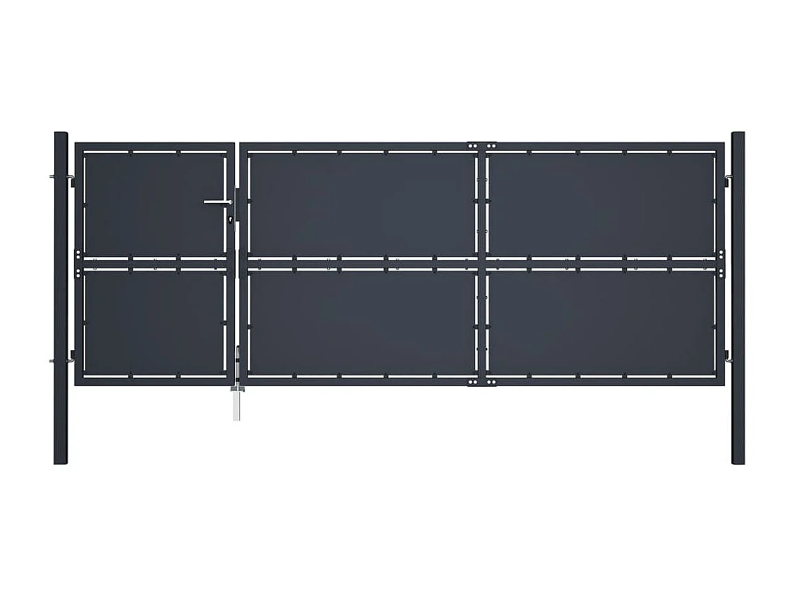 Portail de jardin Acier 350x125 Anthracite